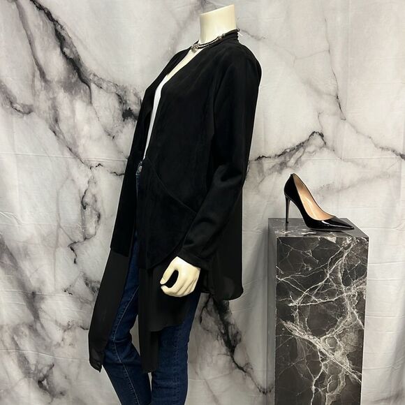 Truth + Style black, plush, suit style jacket, elegant sophisticated - Picture 4 of 8